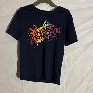 Under Armour Kids Splash Graphic Tee - Navy and Multicolor